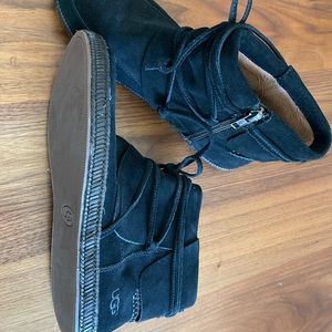 Size 8 UGG booties suede Black